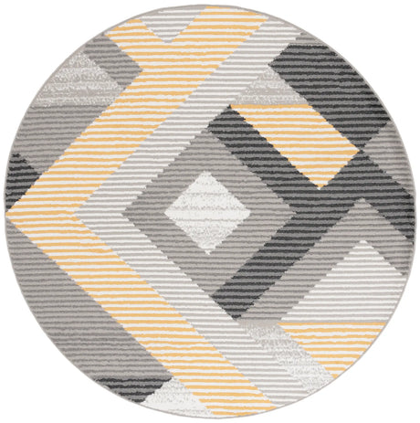 Safavieh Pyramid 6'-7" x 6'-7" Rug in Grey / Ivory Gold