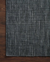 Loloi Brooks Bro-01 Ink Rug - corner on wood