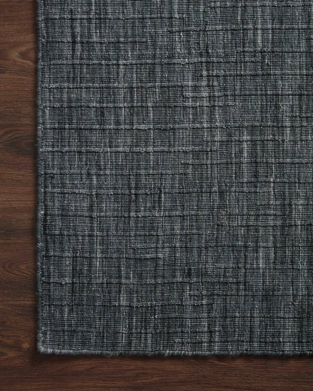 Loloi Brooks Bro-01 Ink Rug - corner on wood