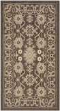 Safavieh Courtyard 2'-0" x 3'-7" Rug in Chocolate / Cream
