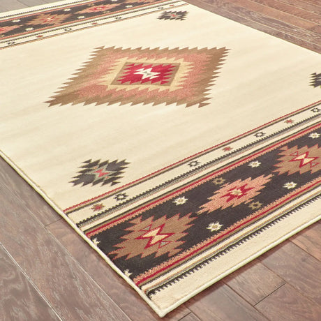 Oriental Weavers Sphinx Hudson 087i1 Beige / Green Rugs - angle detail