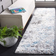 Safavieh Lindsay Shag 2'-2" x 8'-0" Rug in Grey / Blue Ivory