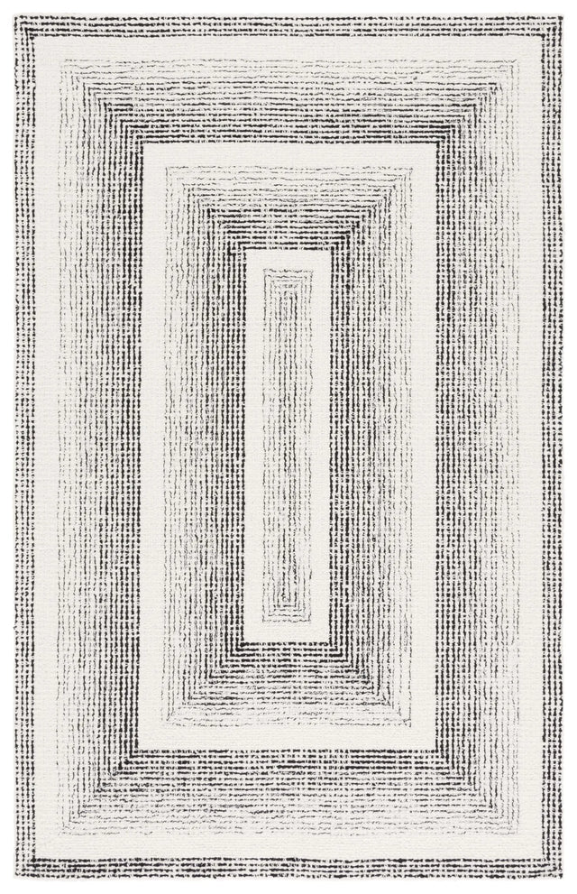 Safavieh Pine 4'-0" x 6'-0" Rug in Black / Ivory