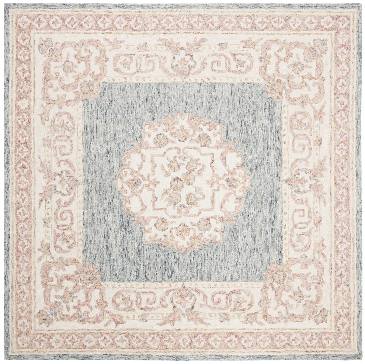Safavieh Aubusson 6'-0" x 6'-0" Rug in Blue / Pink