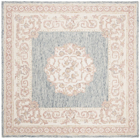Safavieh Aubusson 6'-0" x 6'-0" Rug in Blue / Pink