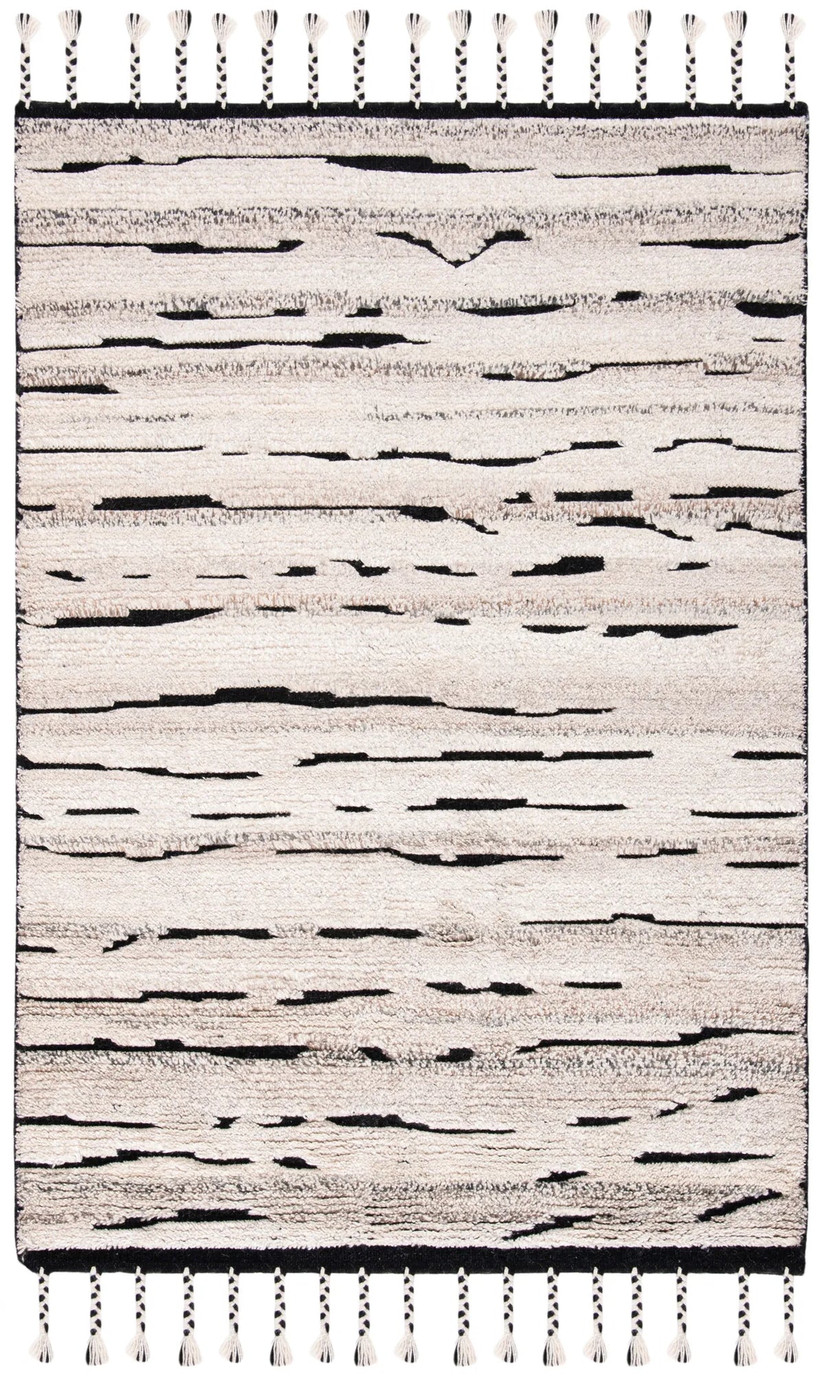 Safavieh Casablanca 4'-0" x 6'-0" Rug in Charcoal / Ivory
