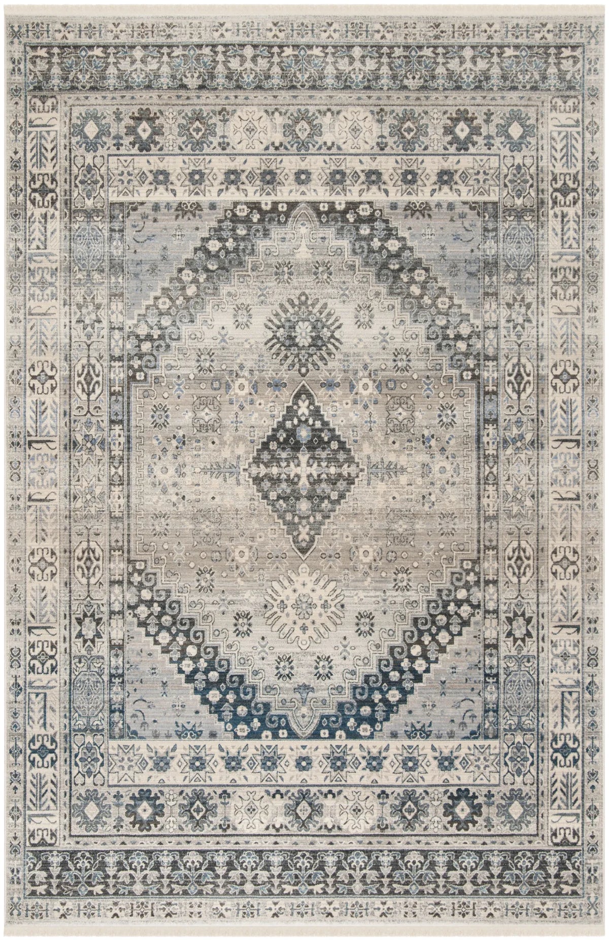 Safavieh Vintage Persian 4'-0" x 6'-0" Rug in Grey / Blue