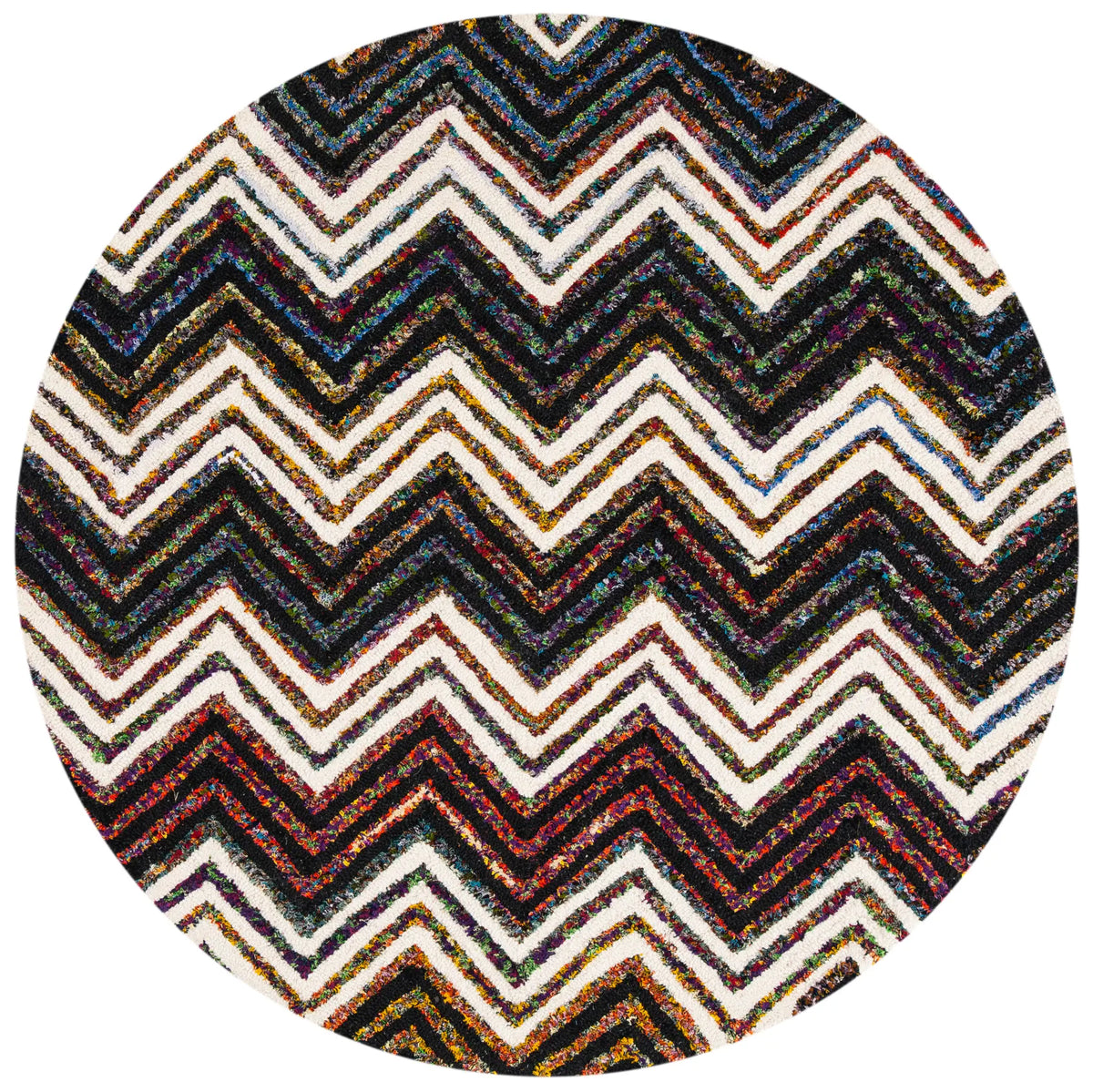 Safavieh Nantucket 4'-0" x 4'-0" Rug in Ivory / Black