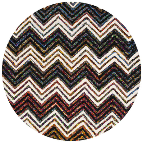 Safavieh Nantucket 4'-0" x 4'-0" Rug in Ivory / Black