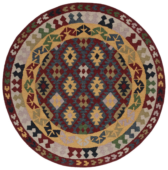 Safavieh Aspen 7'-0" x 7'-0" Rug in Red / Yellow
