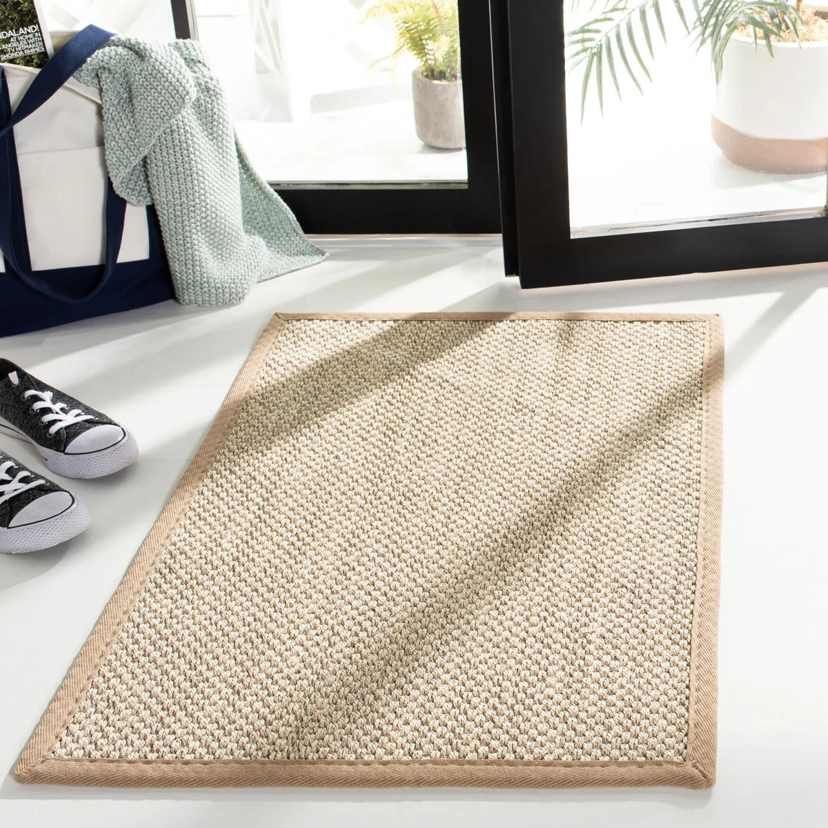 Safavieh Natural Fiber 2'-0" x 3'-0" Rug in Marble / Linen