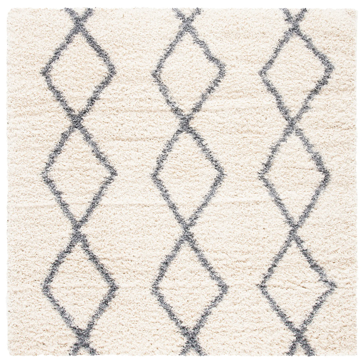 Safavieh Venus Shag 600 6'-7" x 6'-7" Rug in Ivory / Grey