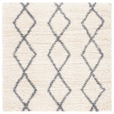 Safavieh Venus Shag 600 6'-7" x 6'-7" Rug in Ivory / Grey