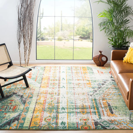 Safavieh Madison 10'-0" x 14'-0" Rug in Green / Orange
