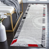 Safavieh Skyler 2'-2" x 9'-0" Rug in Grey / Red