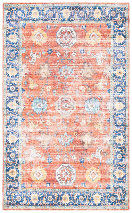 Safavieh Saffron 3'-0" x 5'-0" Rug in Rust / Navy