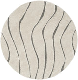 Safavieh Florida Shag 6'-7" x 6'-7" Rug in Cream / Grey