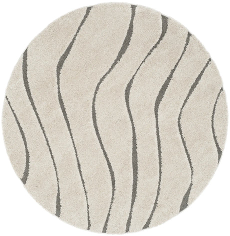 Safavieh Florida Shag 6'-7" x 6'-7" Rug in Cream / Grey