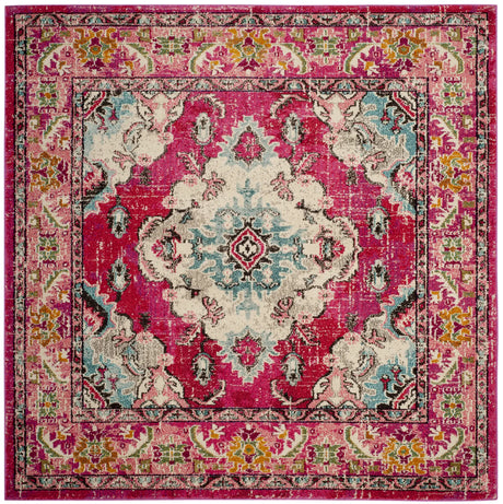 Safavieh Monaco 6'-7" x 6'-7" Rug in Pink / Multi