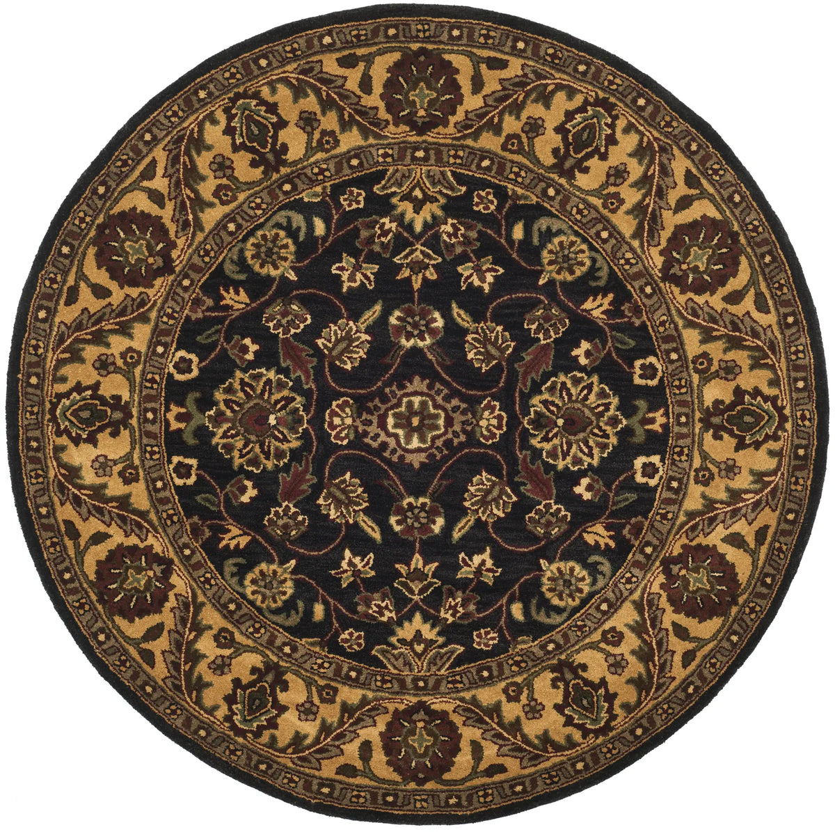 Safavieh Golden Jaipur 6'-0" x 6'-0" Rug in Black / Gold