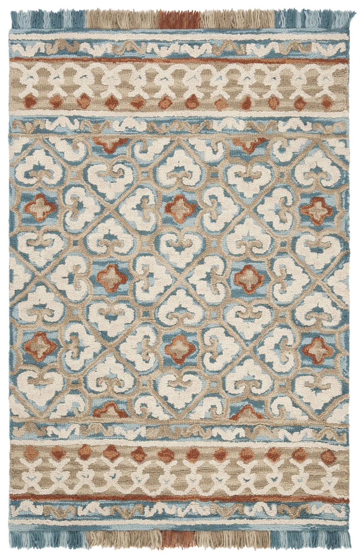 Safavieh Blossom 4'-0" x 6'-0" Rug in Ivory / Blue