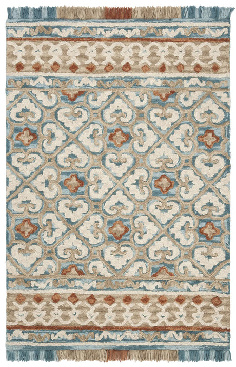 Safavieh Blossom 4'-0" x 6'-0" Rug in Ivory / Blue