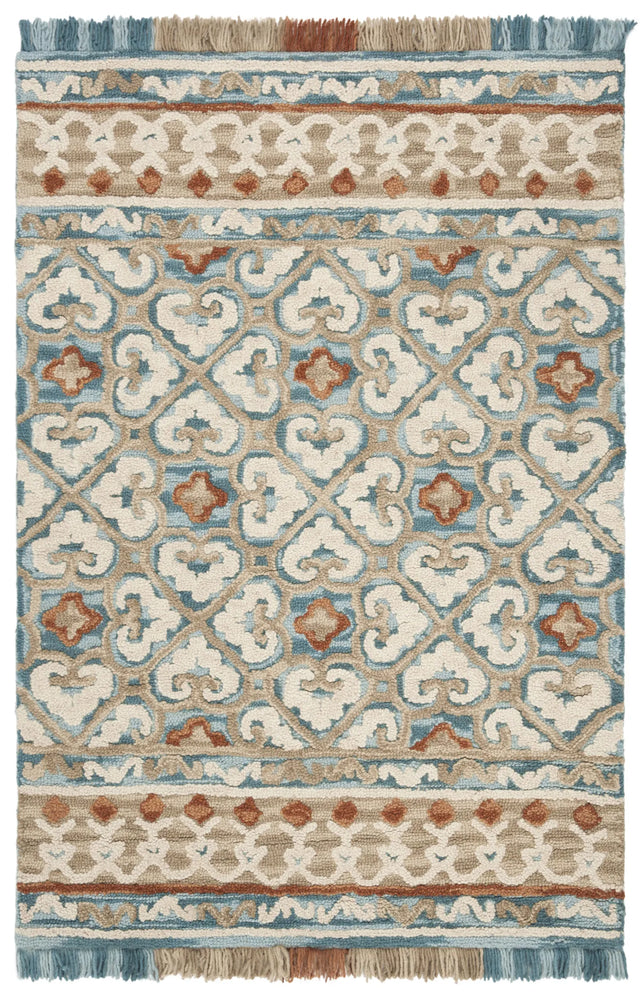 Safavieh Blossom 4'-0" x 6'-0" Rug in Ivory / Blue