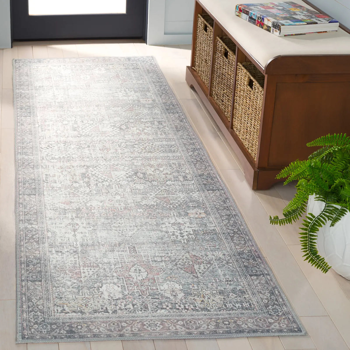 Safavieh Arizona 2'-6" x 8'-0" Rug in Dark Sage / Ivory