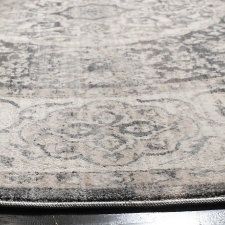 Safavieh Vintage Persian 5'-0" x 5'-0" Rug in Dark Grey / Ivory