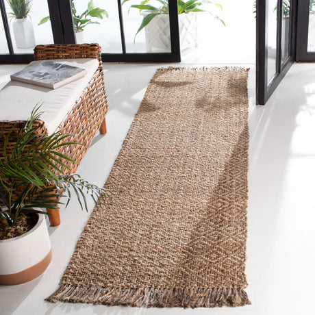 Safavieh Natural Fiber 2'-3" x 8'-0" Rug in Grey / Natural