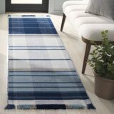 Safavieh Striped Kilim 2'-3" x 8'-0" Rug in Blue / Beige