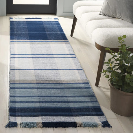 Safavieh Striped Kilim 2'-3" x 8'-0" Rug in Blue / Beige