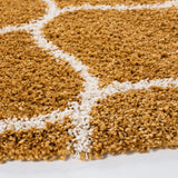Safavieh Hudson Shag 7'-0" x 7'-0" Rug in Gold / Ivory