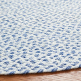 Safavieh Braided 5'-0" x 5'-0" Rug in Blue / Ivory