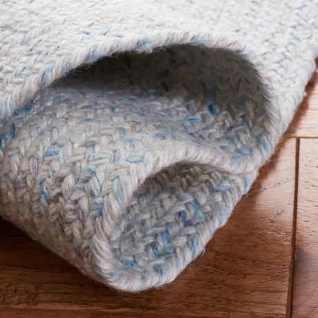 Safavieh Braided 5'-0" x 5'-0" Rug in Ivory / Light Blue