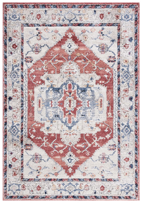 Safavieh Luna 4'-5" x 6'-5" Rug in Beige / Blue Rust