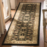 Safavieh Lyndhurst 2'-3" x 10'-0" Rug in Black / Ivory