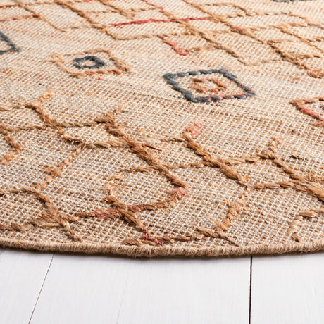 Safavieh Natural Fiber 6'-0" x 6'-0" Rug in Natural / Rust