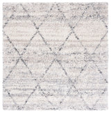 Safavieh Fontana Shag  800 6'-7" x 6'-7" Rug in Grey / Ivory
