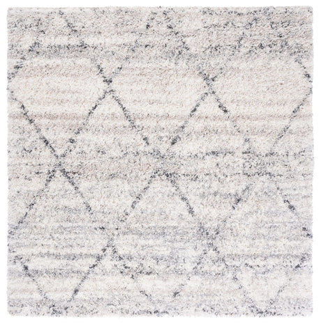 Safavieh Fontana Shag  800 6'-7" x 6'-7" Rug in Grey / Ivory