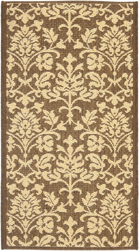 Safavieh Courtyard 2'-0" x 3'-7" Rug in Chocolate / Natural