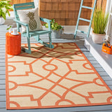Safavieh Martha Stewart 4'-0" x 5'-7" Rug in Beige / Terracotta