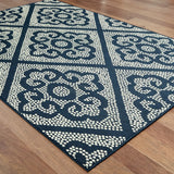 Oriental Weavers Sphinx Marina 3804B Navy / Ivory Rugs - angle detail