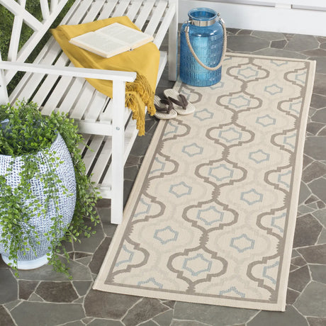 Safavieh Courtyard 2'-3" x 10'-0" Rug in Beige / Dark Beig
