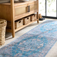 Safavieh Martha Stewart Washable 2'-6" x 8'-0" Rug in Grey / Turquoise