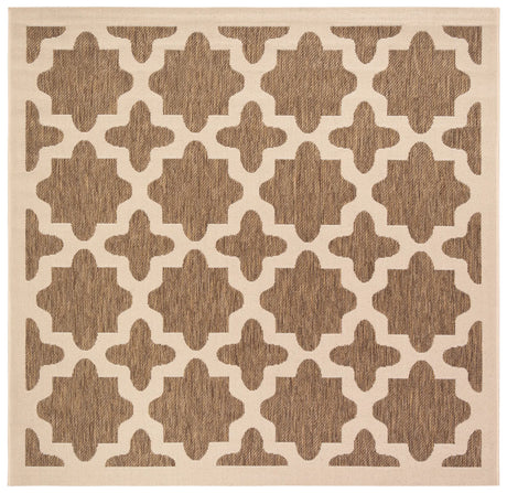 Safavieh Courtyard 5'-3" x 5'-3" Rug in Brown / Bone