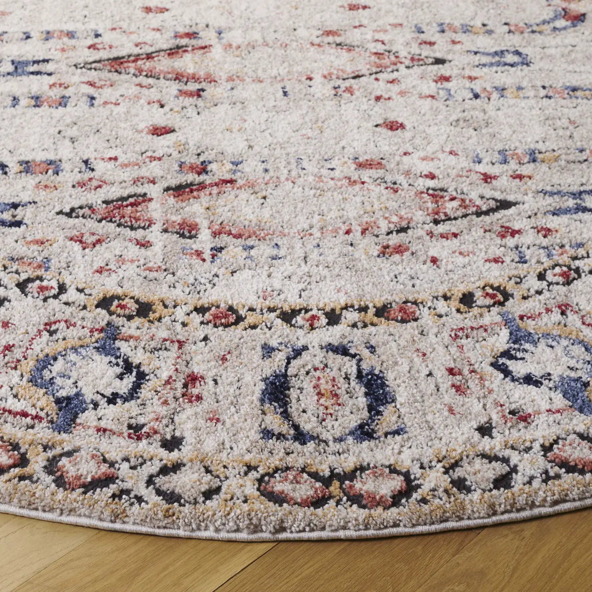 Safavieh Luna 6'-7" x 6'-7" Rug in Beige / Blue Rust