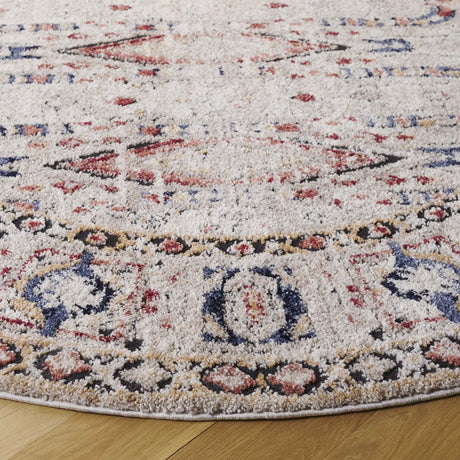Safavieh Luna 6'-7" x 6'-7" Rug in Beige / Blue Rust