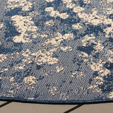 Safavieh Courtyard 6'-7" x 6'-7" Rug in Navy / Beige