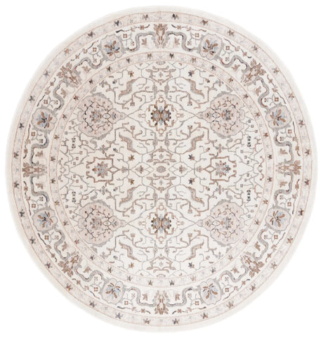 Safavieh Harlow 6'-3" x 6'-3" Rug in Ivory Grey / Rust